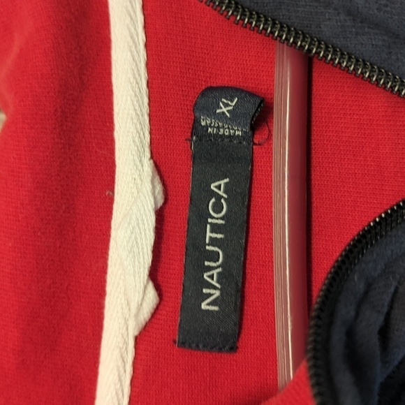 Nautica Men's Long Sleeve Navy 3/4 Zip Pullover Shirt 100% Cotton Size XL - Picture 3 of 5